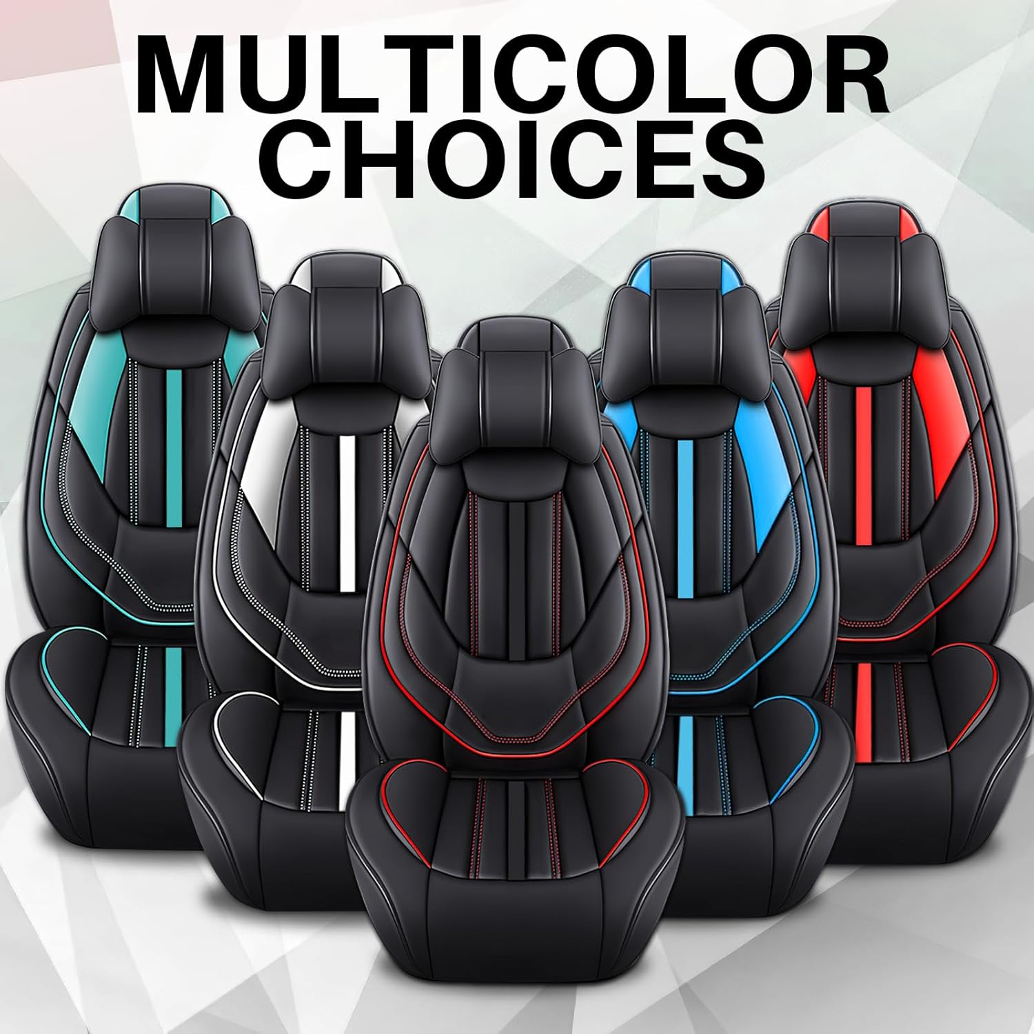 Car Seat Covers for Mercedes-Benz Sprinter 2017-2025, Premium Nappa Leather Automotive Front Seat Covers, Waterproof Auto Seat Protector&Accessories(2 Seats Luxury/Black)