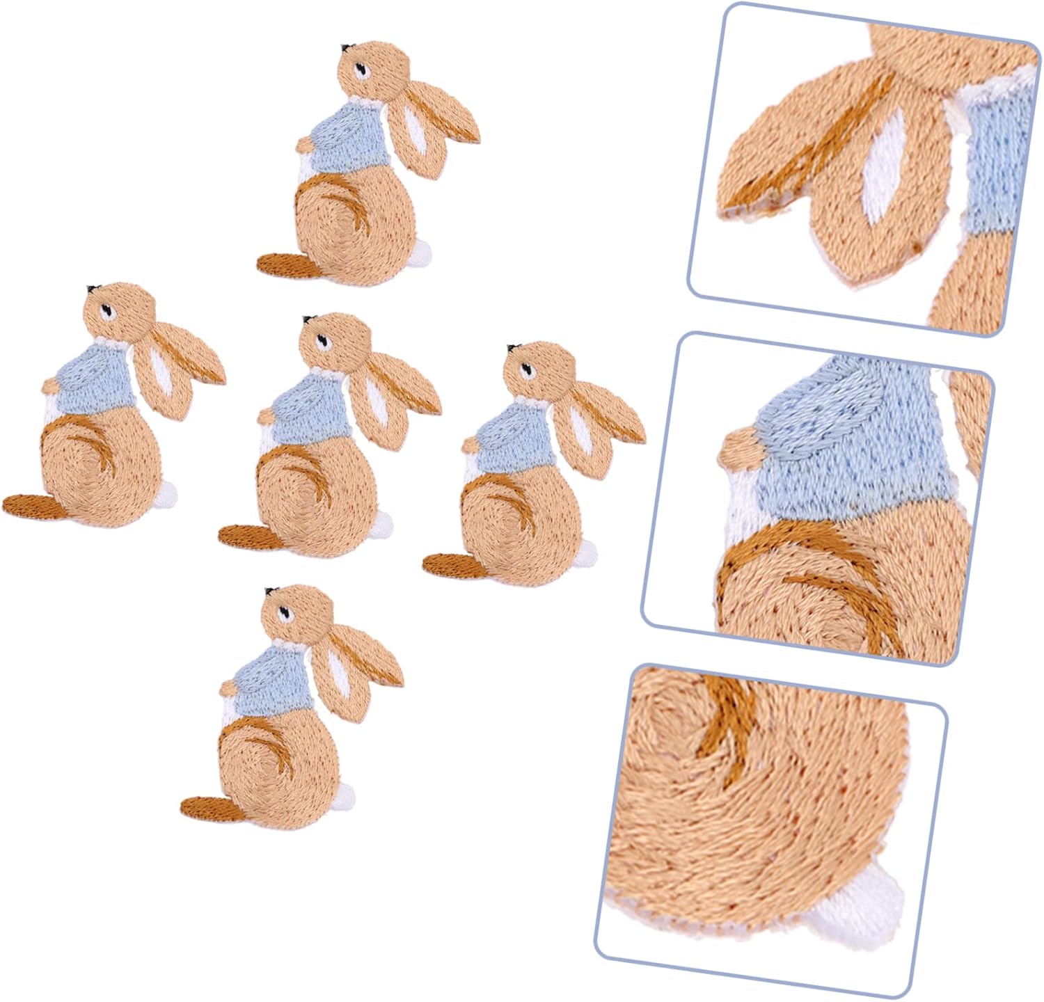 INOOMP 5pcs Patch Bunny Craft for Easter or Applique Lovely Jackets Clothing Ironing Creative Mens Sewing Appliques Iron- Unique Sew Iron Bags Accessories Embroidery Dress Rabbit Toddler