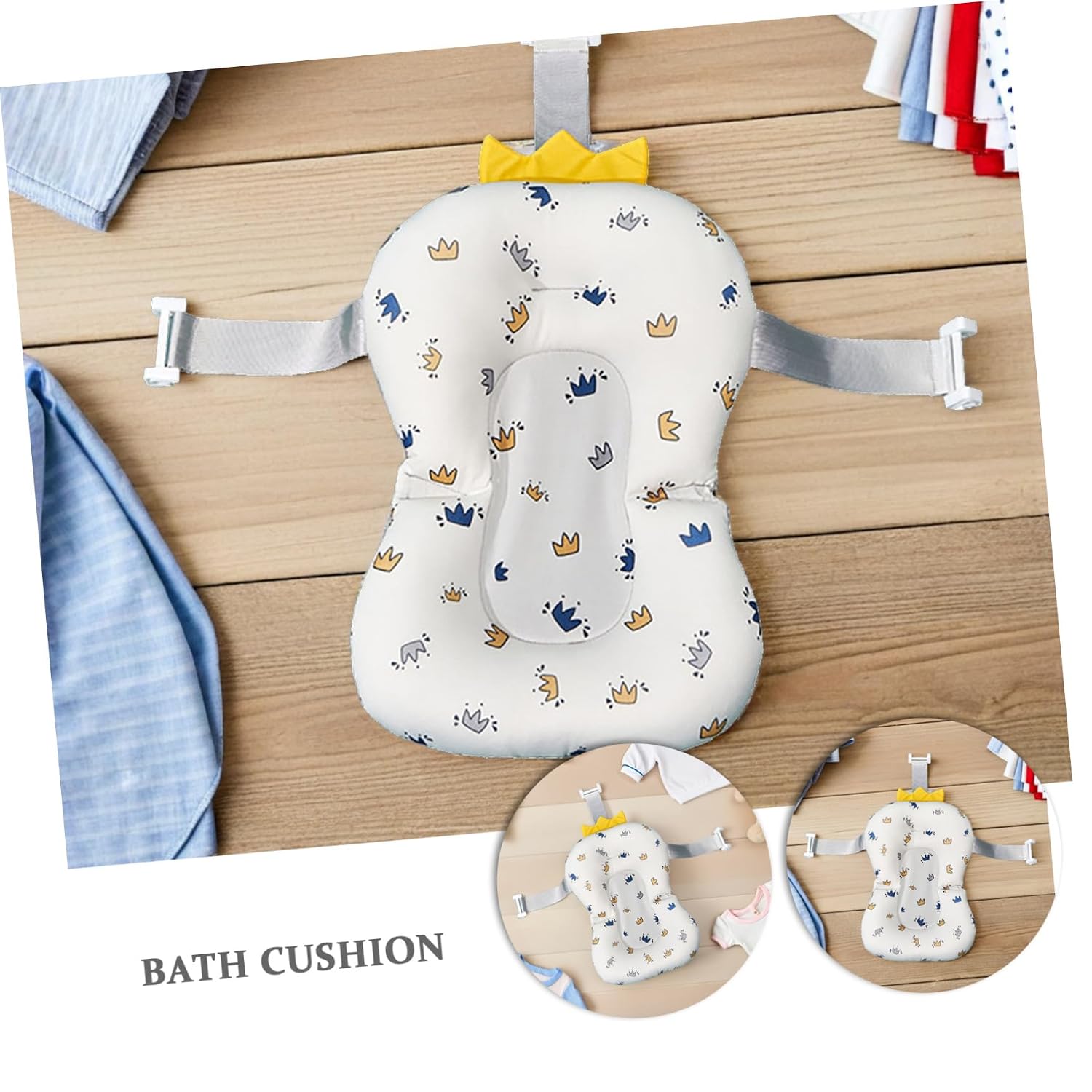 Bath Cushion Durable Bathtub Mat for Safe Bathing Non Slip Design Space Saving Bath Sponge Cushion for Home and Travel Use