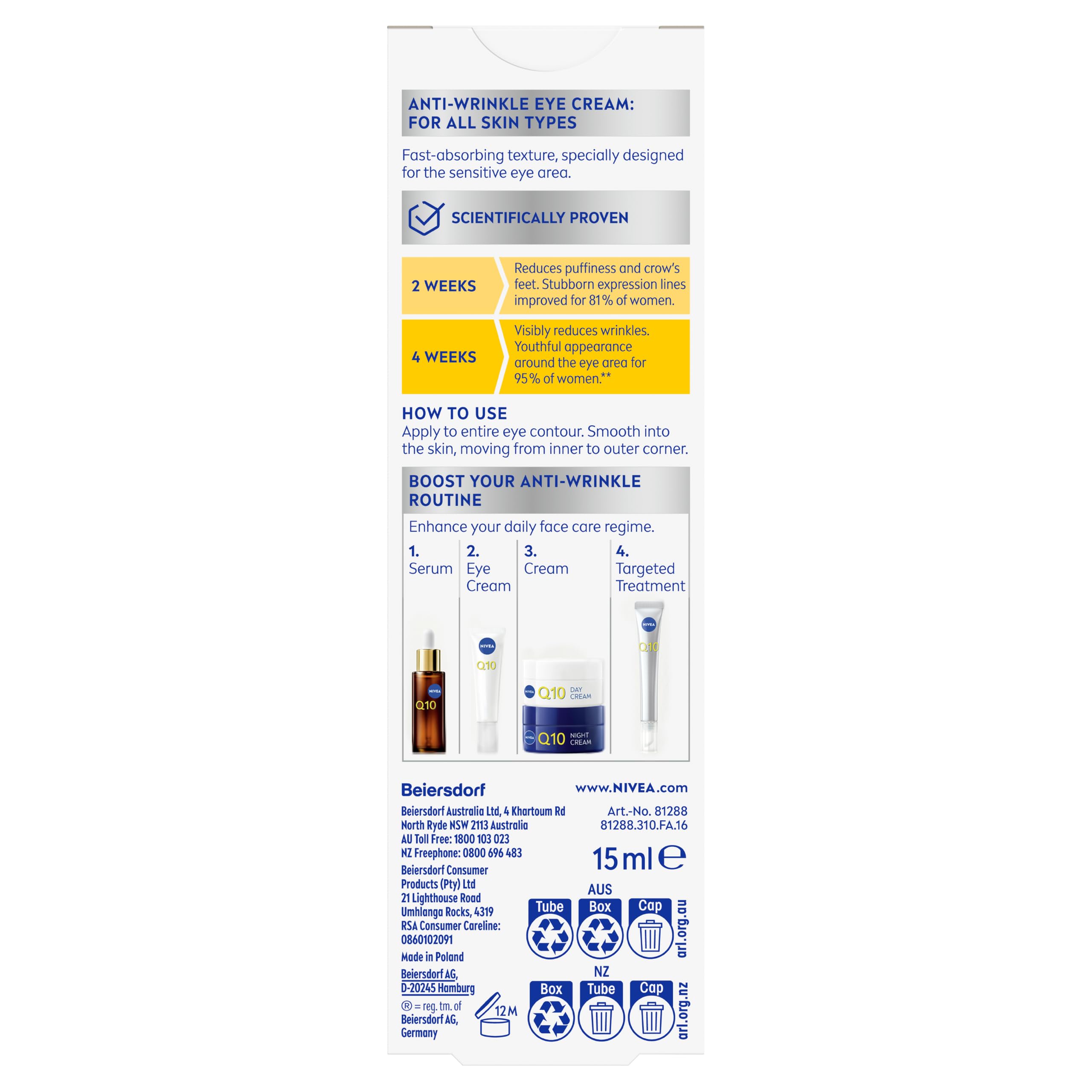 Q10 ANTI-WRINKLE eye care 15 ml – Ansicht 2