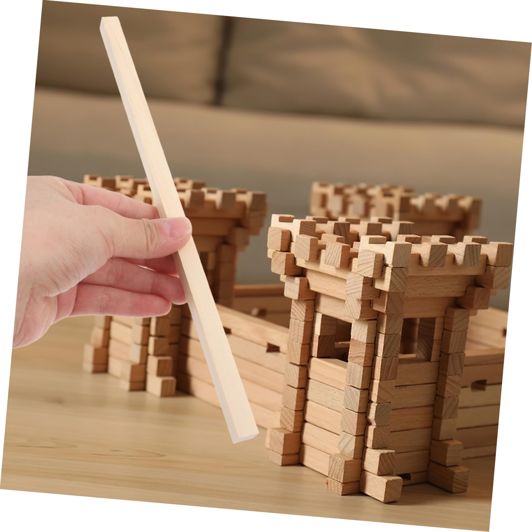 Gadpiparty 60 Stück Quadratische Holzbearbeitungsdübel aus Lindenholz 25 X 1cm Flexibel und Zuschneidbar für Selbstgemacht Holzbastelarbeiten und Modellbau zu Hause