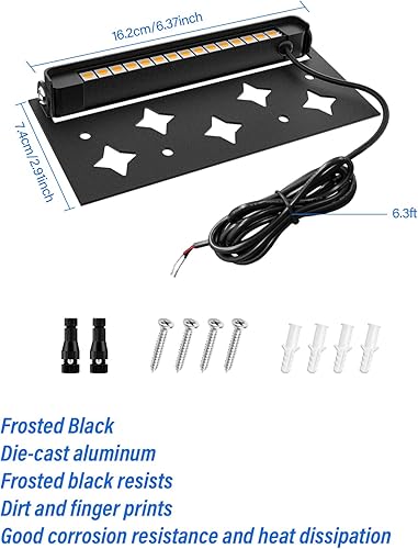 Miniatura 4 de DOREIO Luces de pared de contención de 5 W, 7 pulgadas, iluminación LED de paisaje de bajo voltaje, luces de pavimentadora de paisaje de 12 V 24 V,