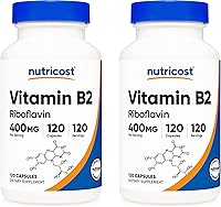 Vista 7 de Vitamina B2 Nutricost (riboflavina) 0.014 onzas, 120 cápsulas, 1 botella, 1
