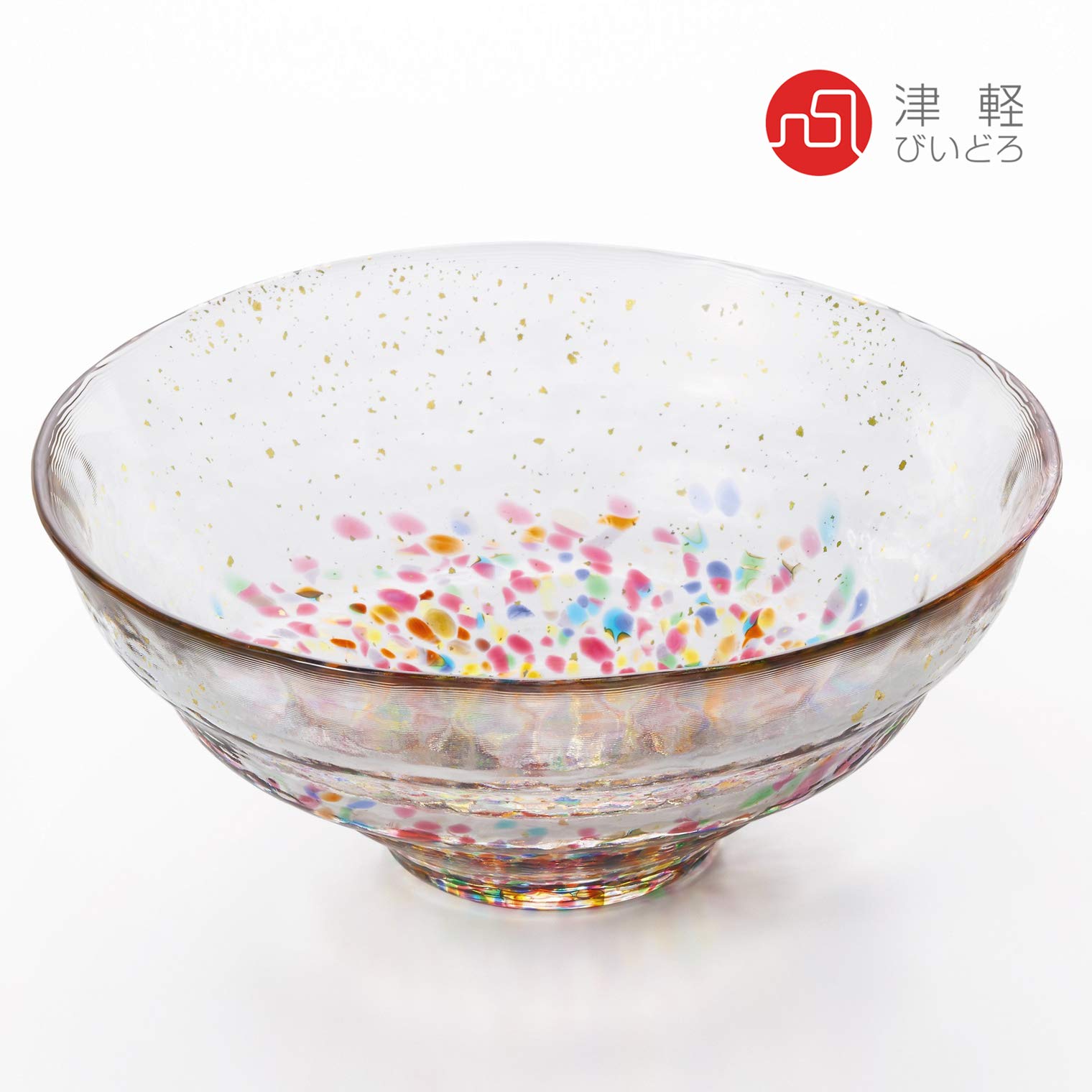ADERIA Tsugaru Vidro F71897 Hanabi Gold Painted Glass Bowl, Made in Japan, Dish, Stylish, Glass, Small Bowl, Cooking, Kitchen Gift, Women's, Mother's Day, Father's Day, Couples, Housewarming,
