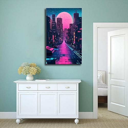 Miniatura 4 de Neon Vaporwave Aesthetic Poster  80s Retro Futuristic Wall Art for Bedroom Poster Print Decorative Painting Canvas Wall Art Living Room Posters