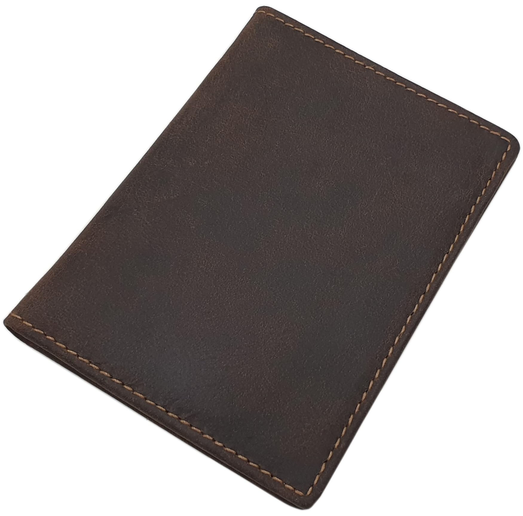 myledershop Etui na dowód osobisty ze skóry bydlęcej z ochroną RFID i NFC, brązowy, Einheitsgröße, Kieszeń na dowód osobisty