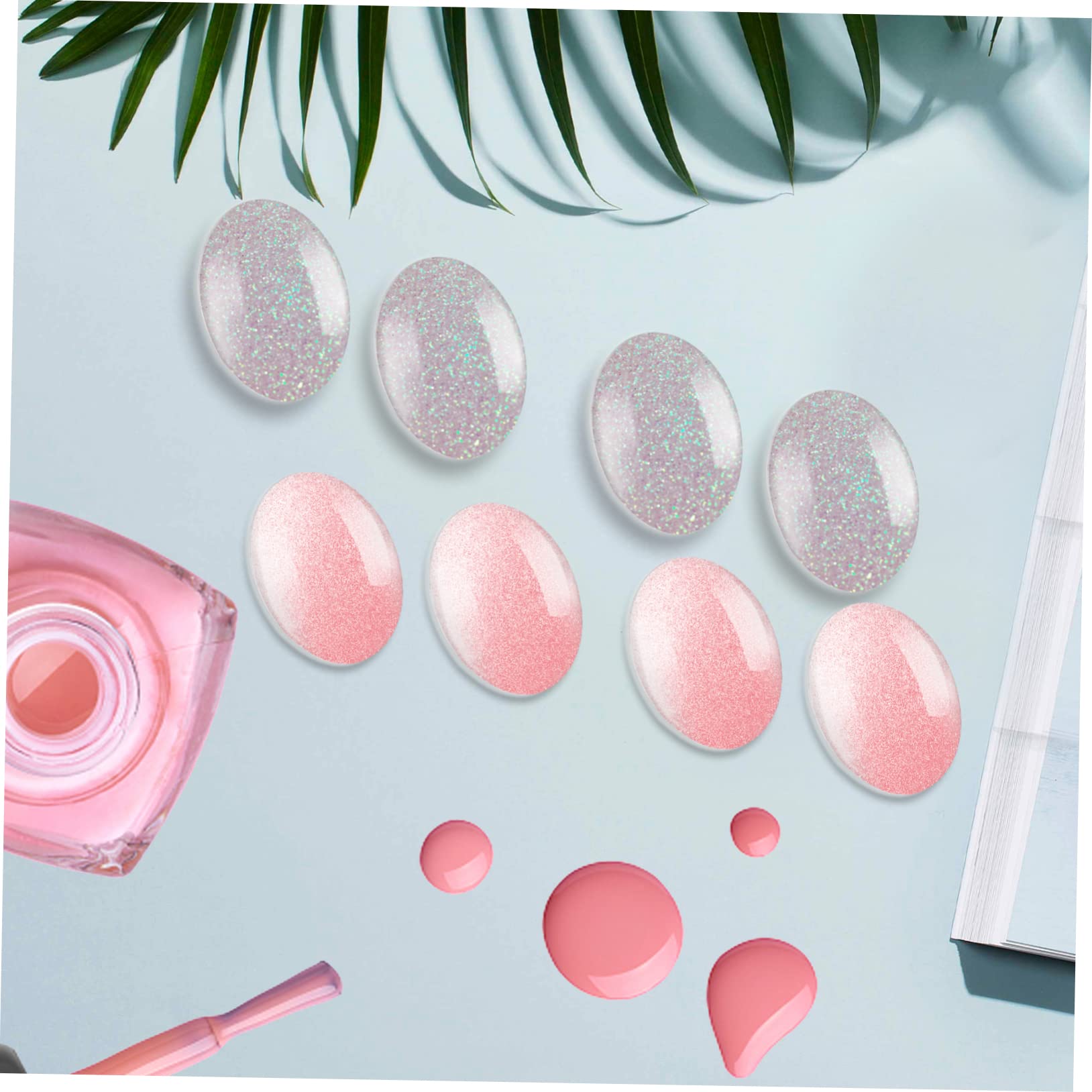 VICASKY Nail Beads Professional False Nail Showing Beads Glass Card Display Holder