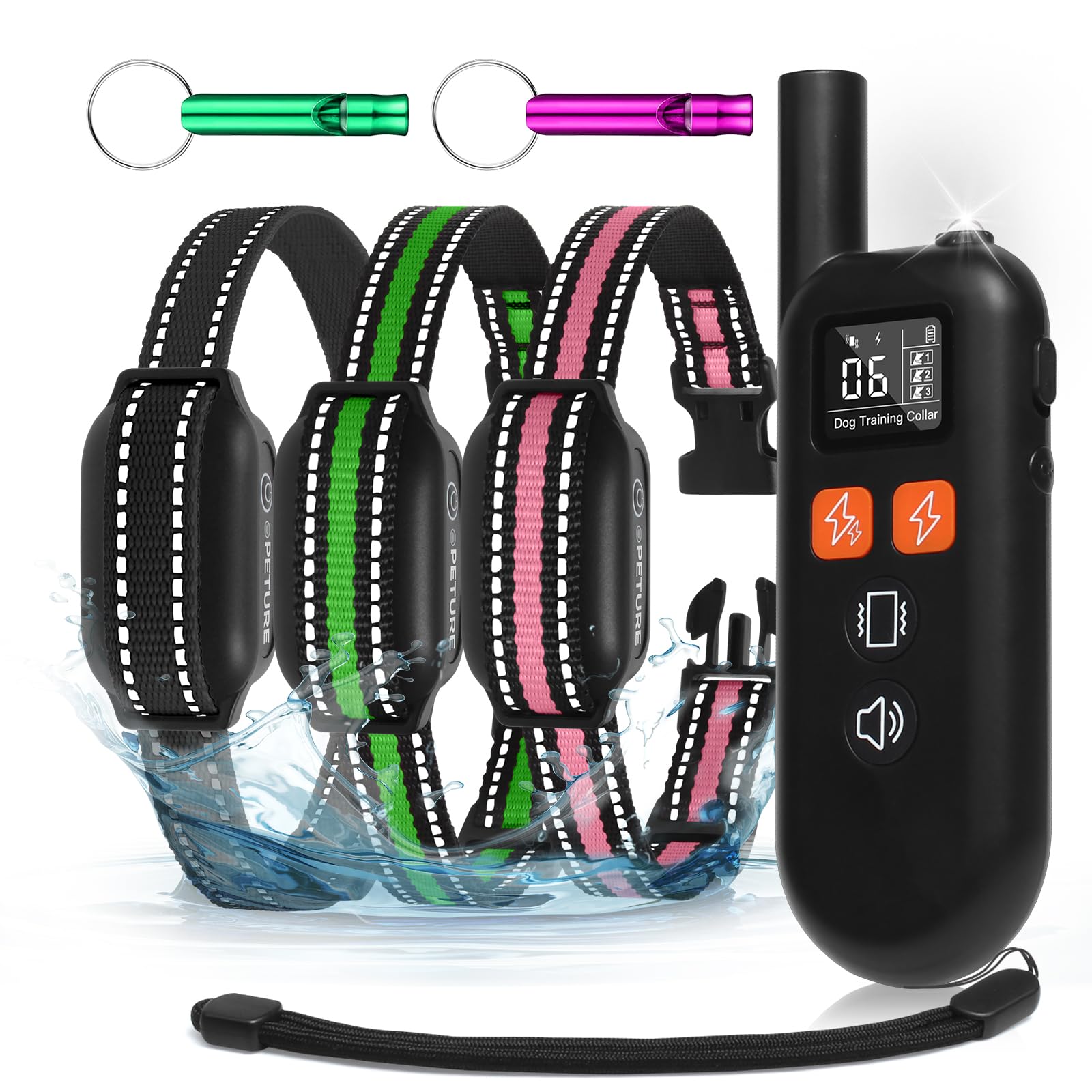 PETURE 3 Dogs Shock Collar