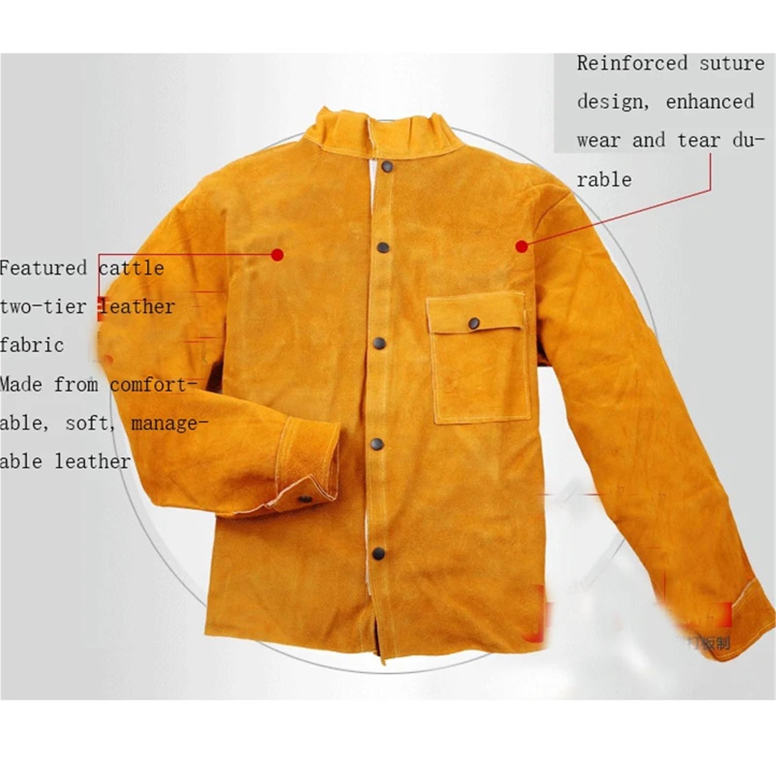 Welding Protective Clothing | Leather Overalls Fire-retardant Anti-fire Welding Clothing Anti-wear Clothes