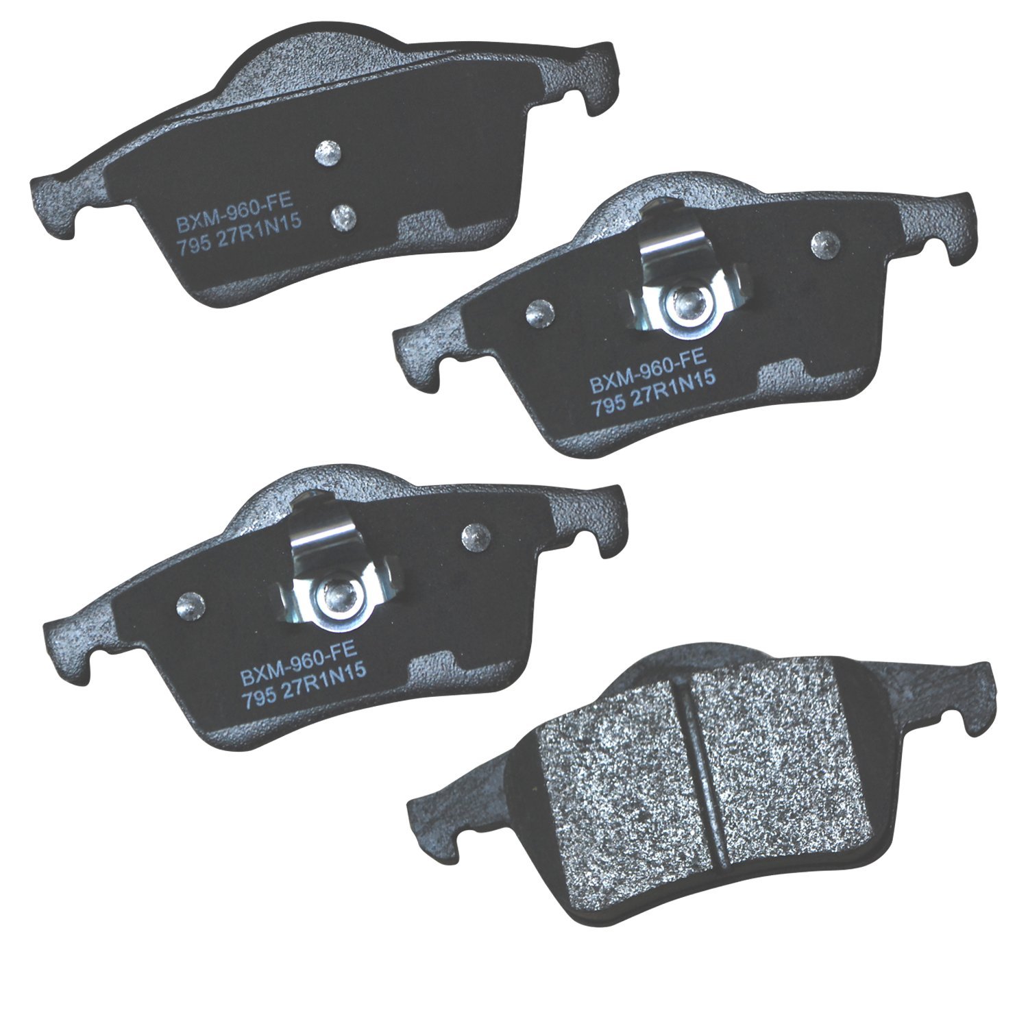 Bendix Premium SBM795 Semi-Metallic Rear Brake Pads for Volvo S60 2009-2001, S70 1999, S80 2006-1999, V70 2007-2000, XC70 2007-2003