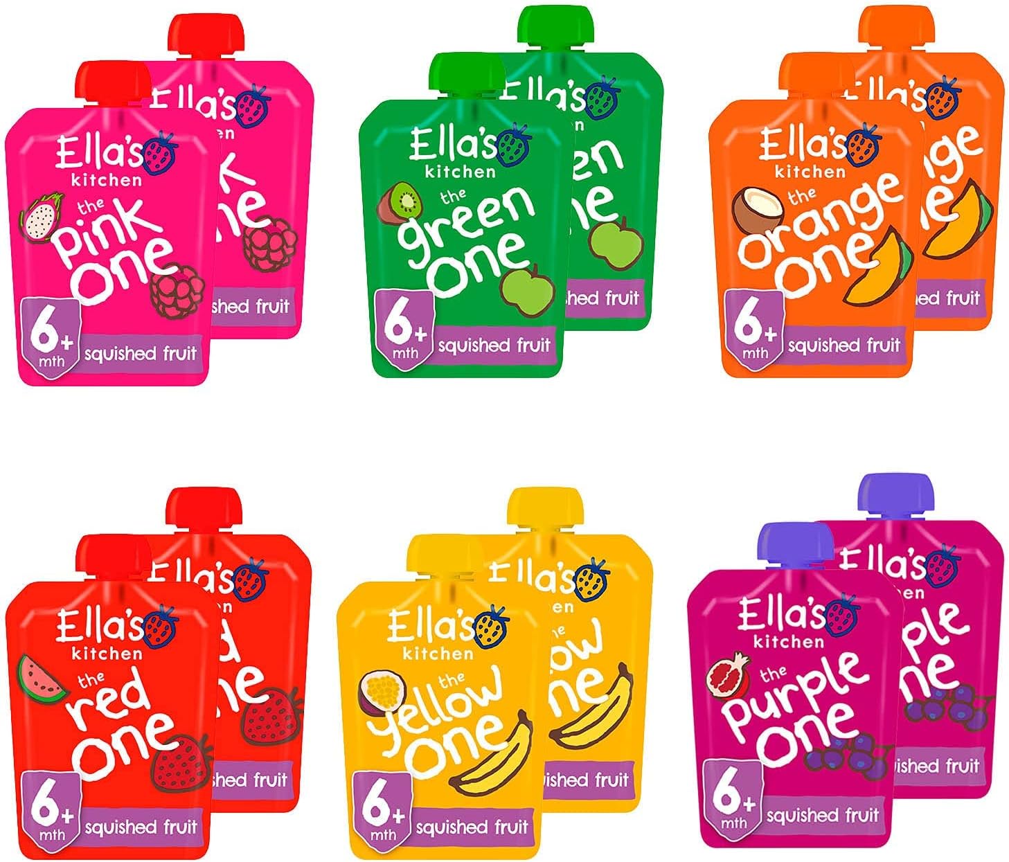 Ella's Kitchen Organic The Red One Smoothie Multipack Baby Food Pouch 6 Months 5x90g | Sainsbury's