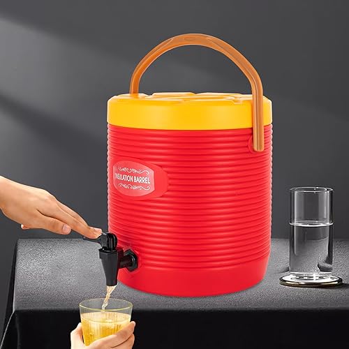 Miniatura 53 de Dispensador de bebidas aislado, dispensador de bebidas calientes de acero inoxidable de 13L/3.43 galones, dispensador portátil de bebidas frías