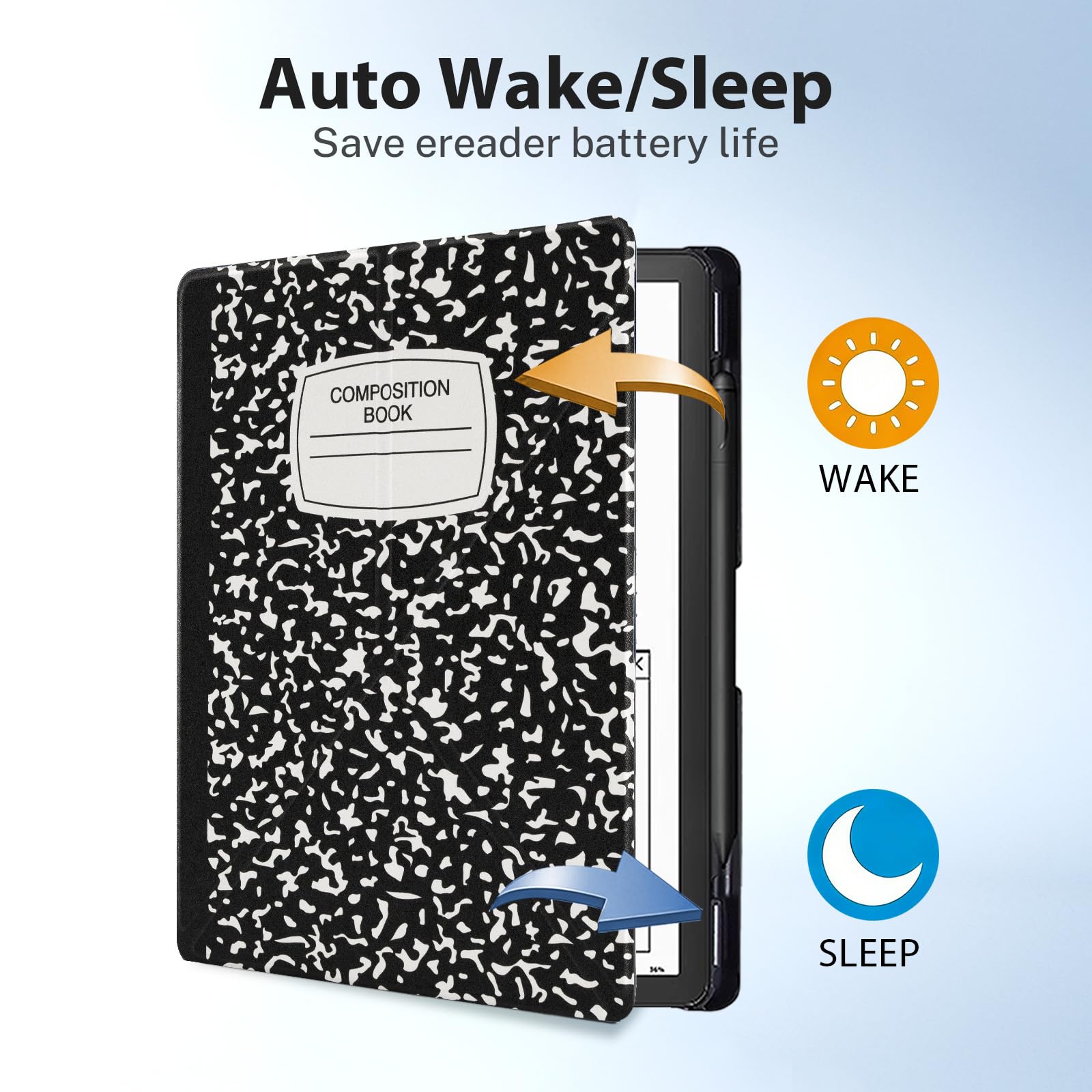 B-Book Schutzhülle für Kindle Scirbe, inklusive Displayschutzfolie, Premium-PU-Leder, Standfunktion, automatische Sleep/Wake-Funktion und Stifthalter, für Kindle Scribe (Version 2022/2024)