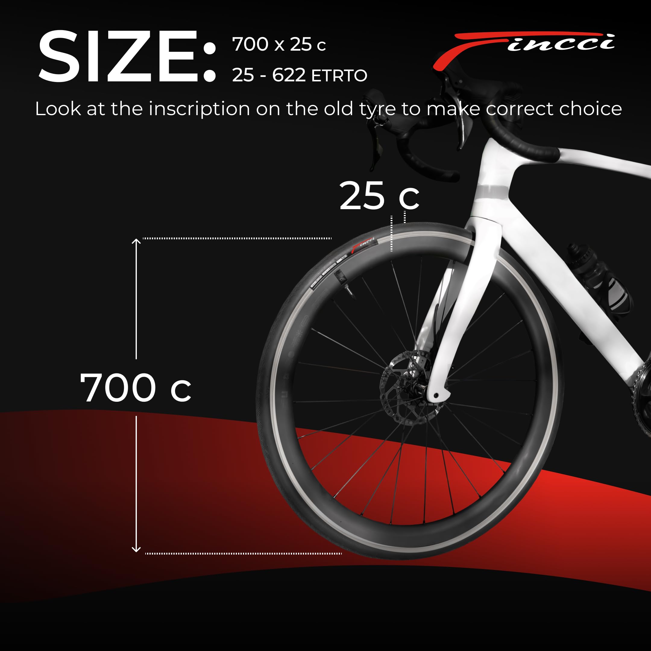 Bicycle Tires YUNSCM 2-PCS 700C Bike Tires 700 X 25C/25-622 And