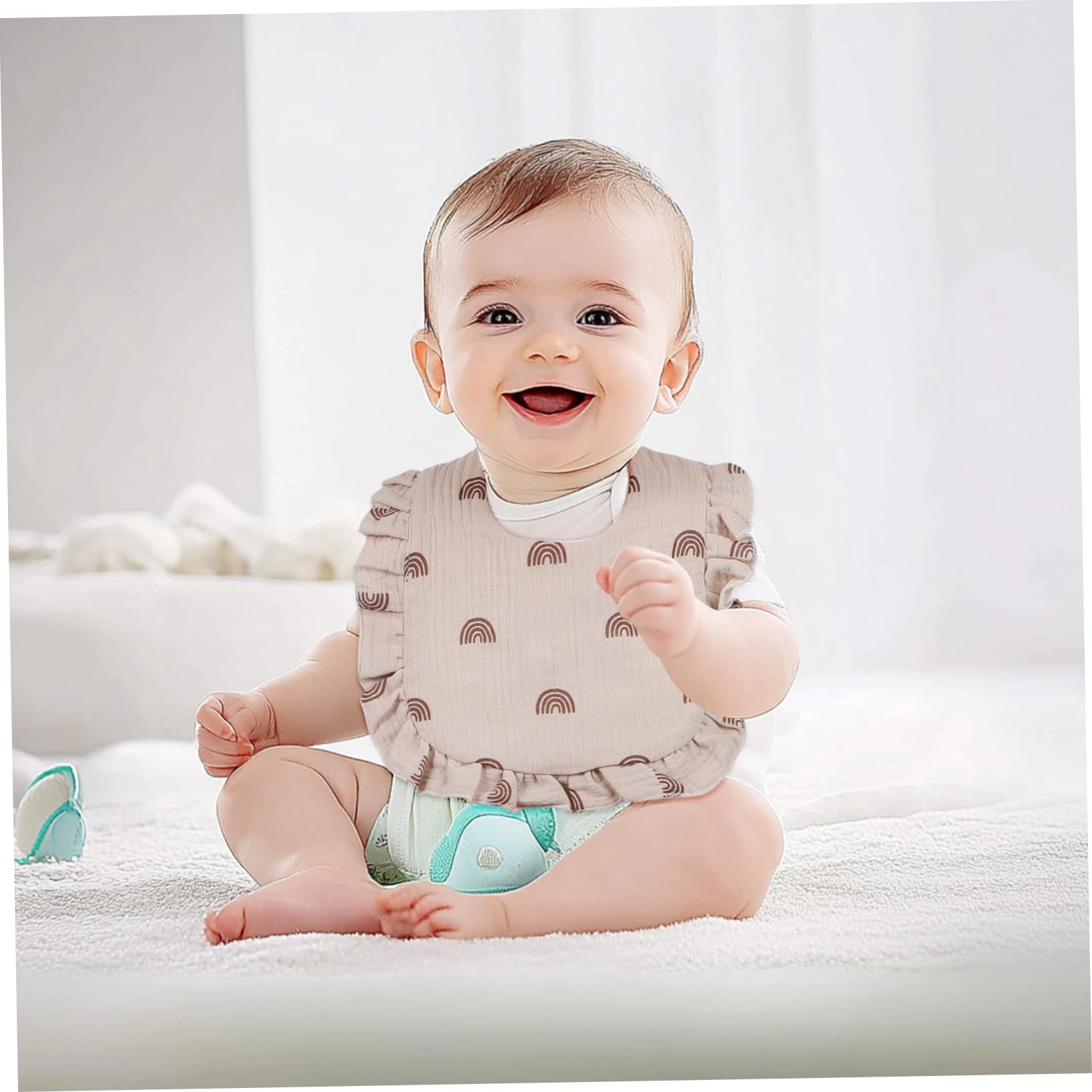 Veemoon 12stücke Baumwolle Weiche Und Saugfähige Muslin Sabberlätzchen Niedliche Designs Für Neugeborene Für Füttern Und Sabbern Praktische Babyaccessoires