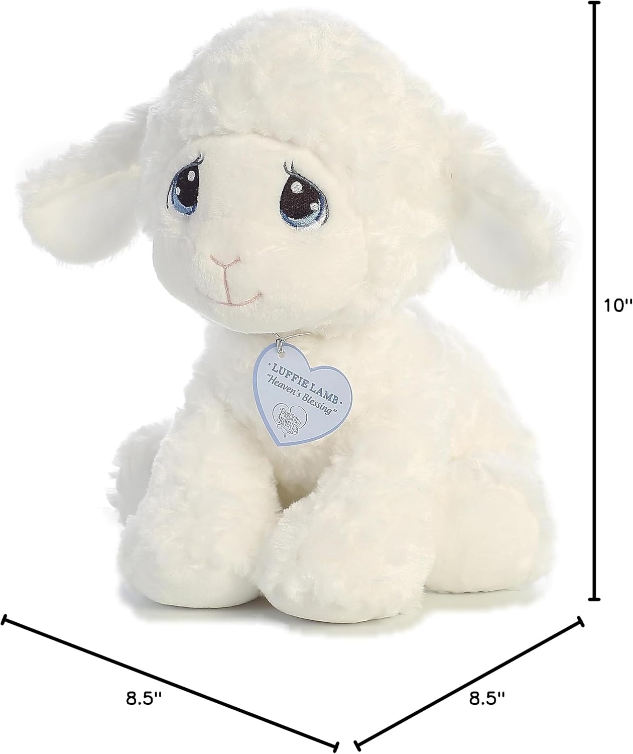 Aurora® Inspirational Precious Moments™ Luffie Lamb Stuffed Animal - Cherished Memories - Enduring Comfort - White 12 Inches