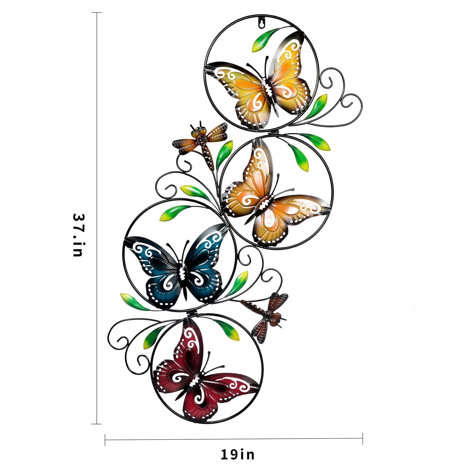 Amazon.com: RCJSKJ Colorful Painted Metal Butterfly Wall Decor