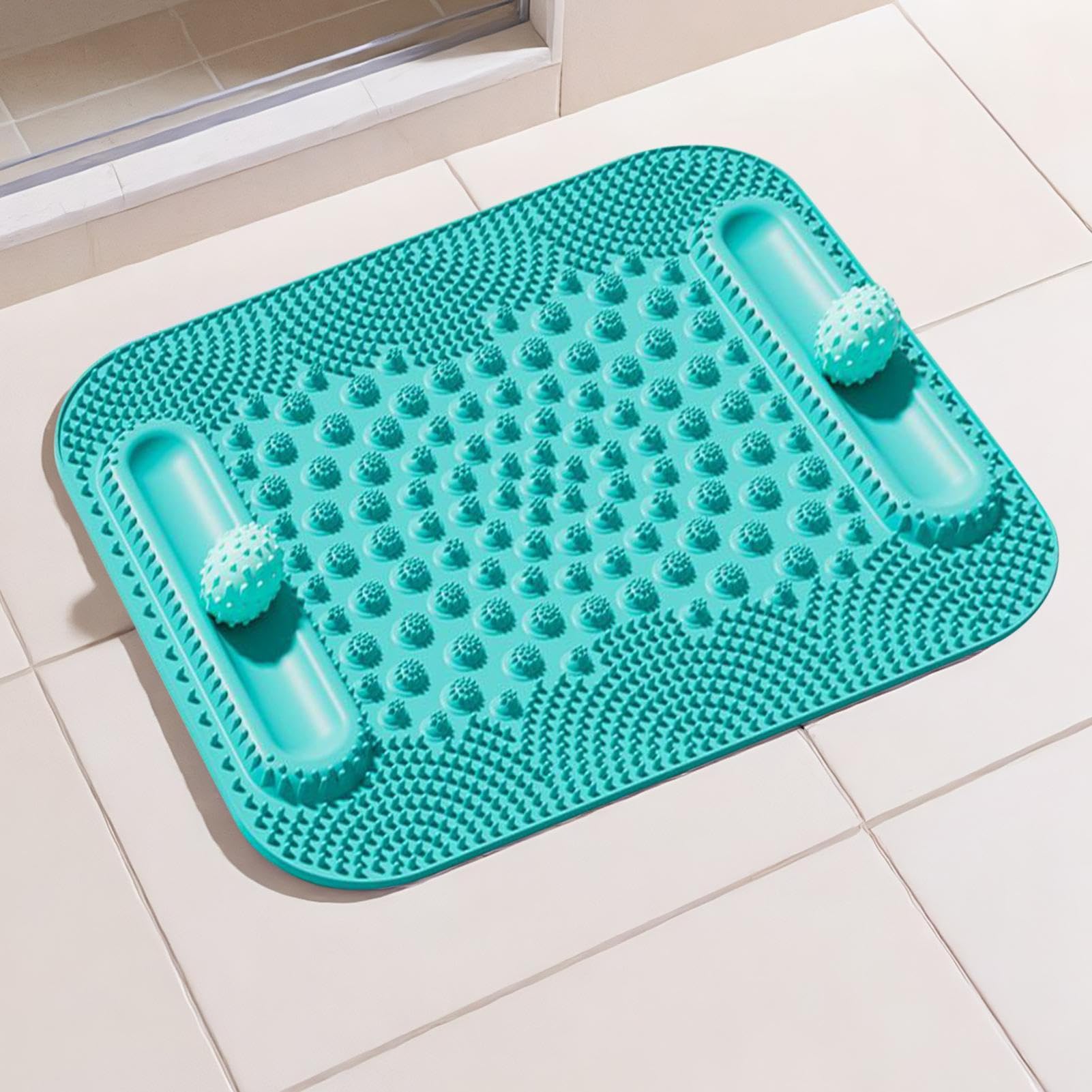 Tapis plantaire à points de pression Stimulateur jambes double piste billes | Tapis de massage réflexologie plantaire Récupération circulation meilleur sommeil hommes
