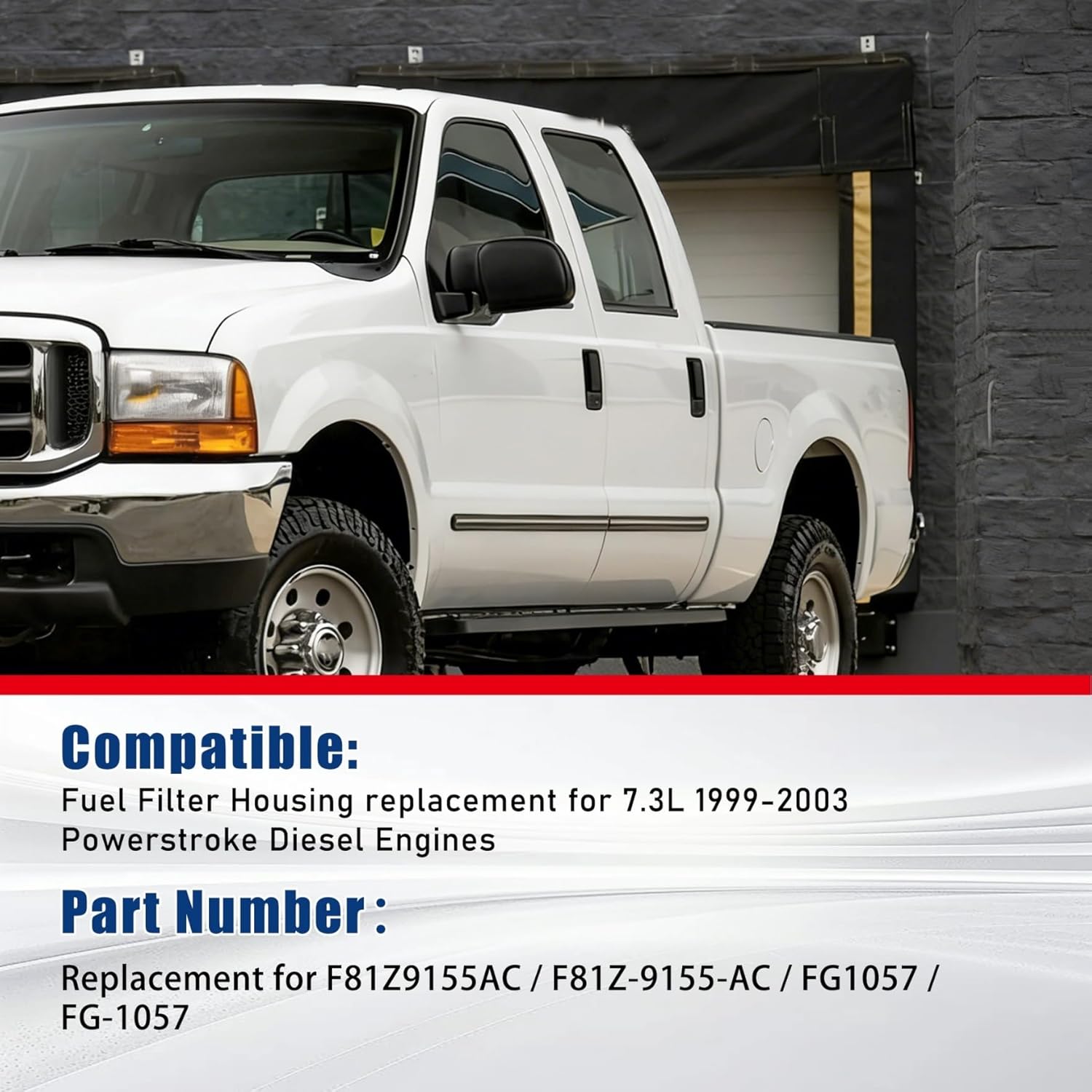 Fuel Filter Housing Assembly Replacement for 7.3L 1999-2003 Powerstroke Diesel F81Z-9155-AC F81Z9155AC FG1057 FG-1057