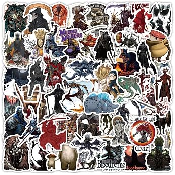 Pack of 50 Dark Fantasy Game Stickers Waterproof Vinyl Stickers for Laptop Water Bottle Hydro Bottle Skateboard Car Mobile Phone Case Backpack