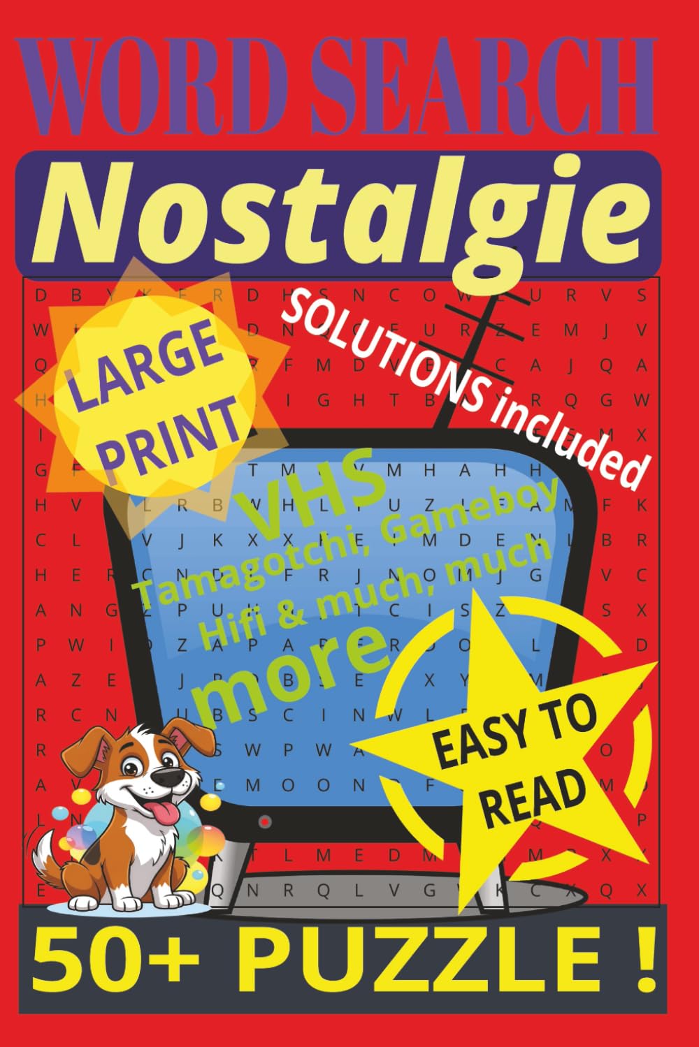 Nostalgie, Word Search, Easy to Read, Large Print: 50+ Puzzle, Solution included, Optimal agains Dementia, 6X9 inch