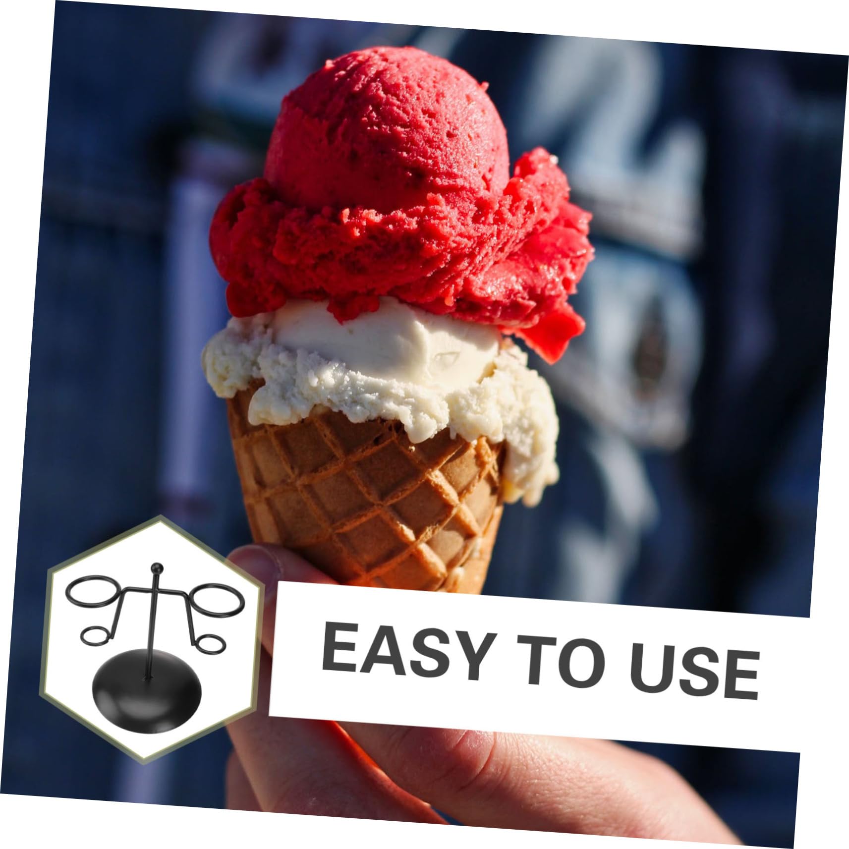 Cabilock Supporto Per Gelato E Dessert In Acrilico Trasparente - Espositore Per Coni, Popcorn, Patatine, Sushi Per Feste E Buffet