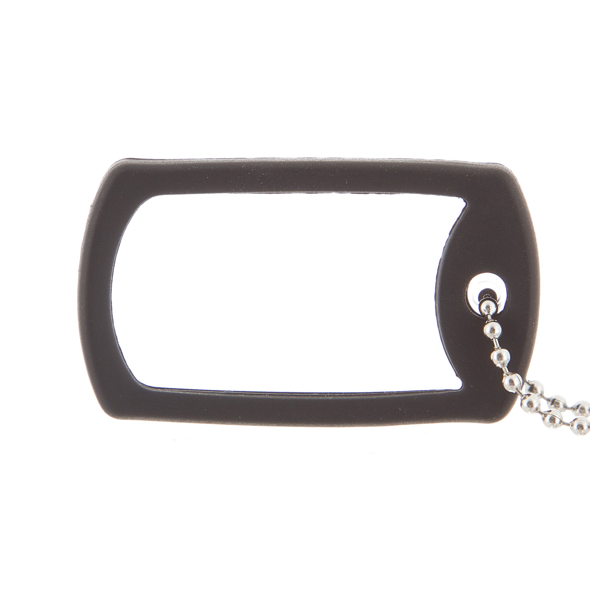NearsightsRuggedized Tactical Magnifier: Dog-tag Shape, Black Silicone Frame, 1.0 Lens