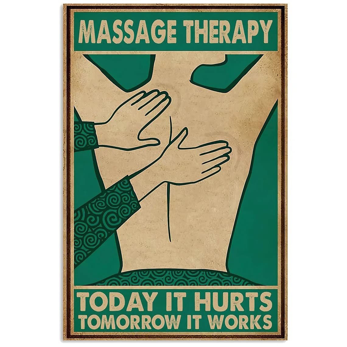 Nuboxx Massage Therapist Gift Metal Tin Sign - Poster Spa - Physical Therapist Decor, Massage Therapist Metal Tin Signs 6X8 Inch
