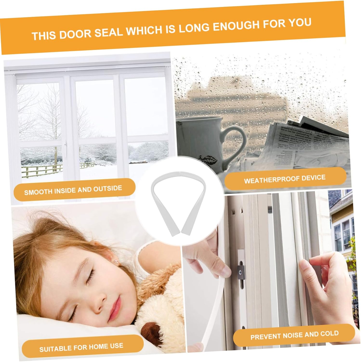 VALICLUD Multifunctional Door Bottom Draft Stopper White Seal Strip Flexible Windproof Noise Blocker for Door Seams and Soundproof Weather Stripping for Home Insulation