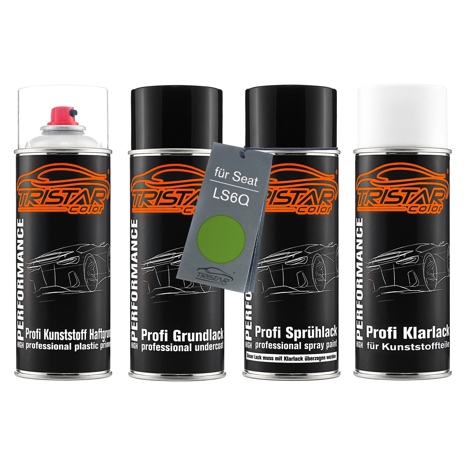 TRISTARcolor Autolack Spray Kunststoff für Seat LS6Q Verde Lima Metallic