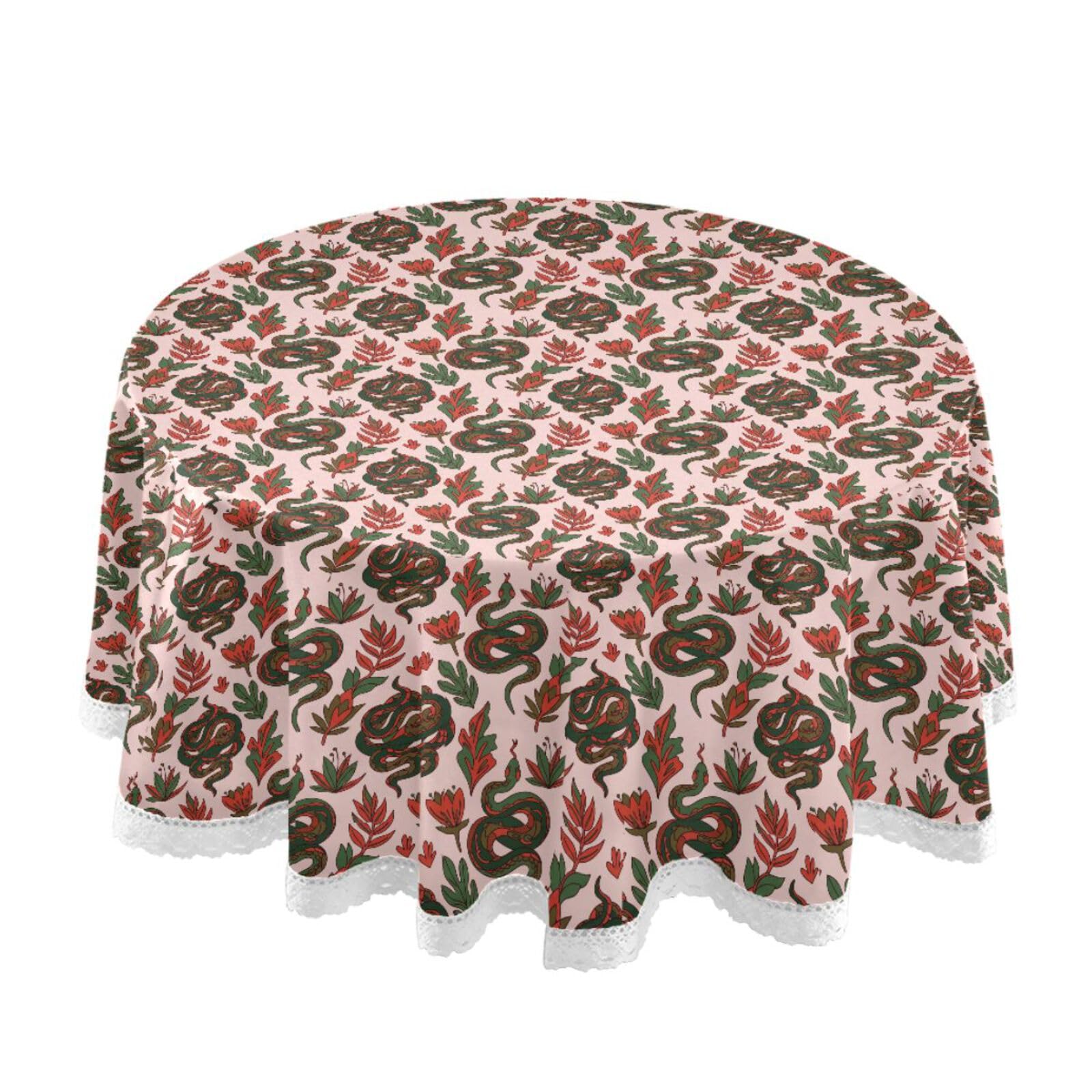 Nappe ronde en dentelle au crochet réutilisable contre les taches