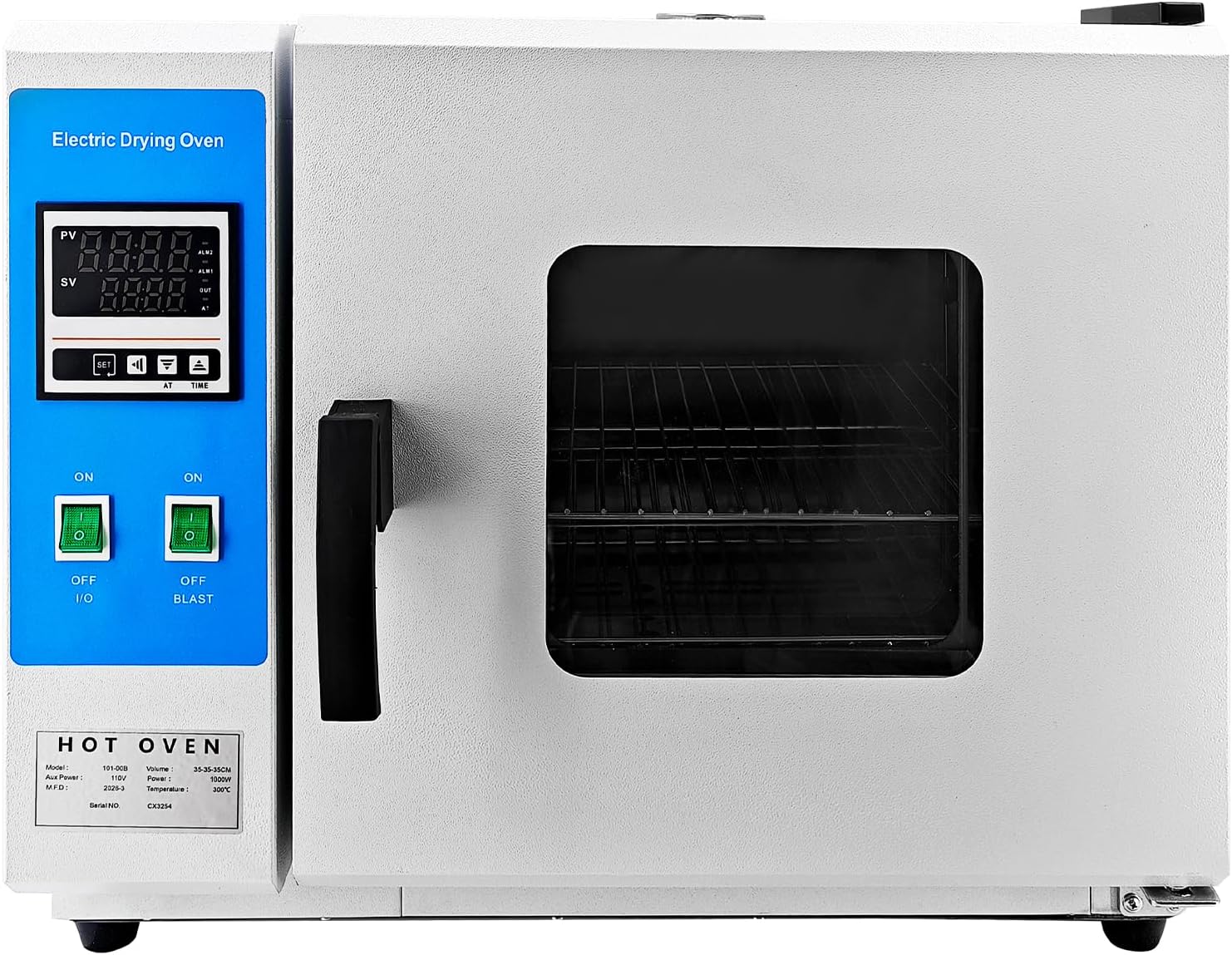 Blast Drying Oven, Digital Forced Air Convection Drying Oven | with Constant Temperature Blast, Digital Display Temperature Controller,110V 60Hz,14*14*14 inch Chamber