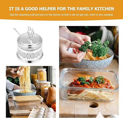 Miniatura 2 de BESTonZON tarro de vidrio azucarero de vidrio recipientes de coctelera de queso dispensador de condimentos: cisne