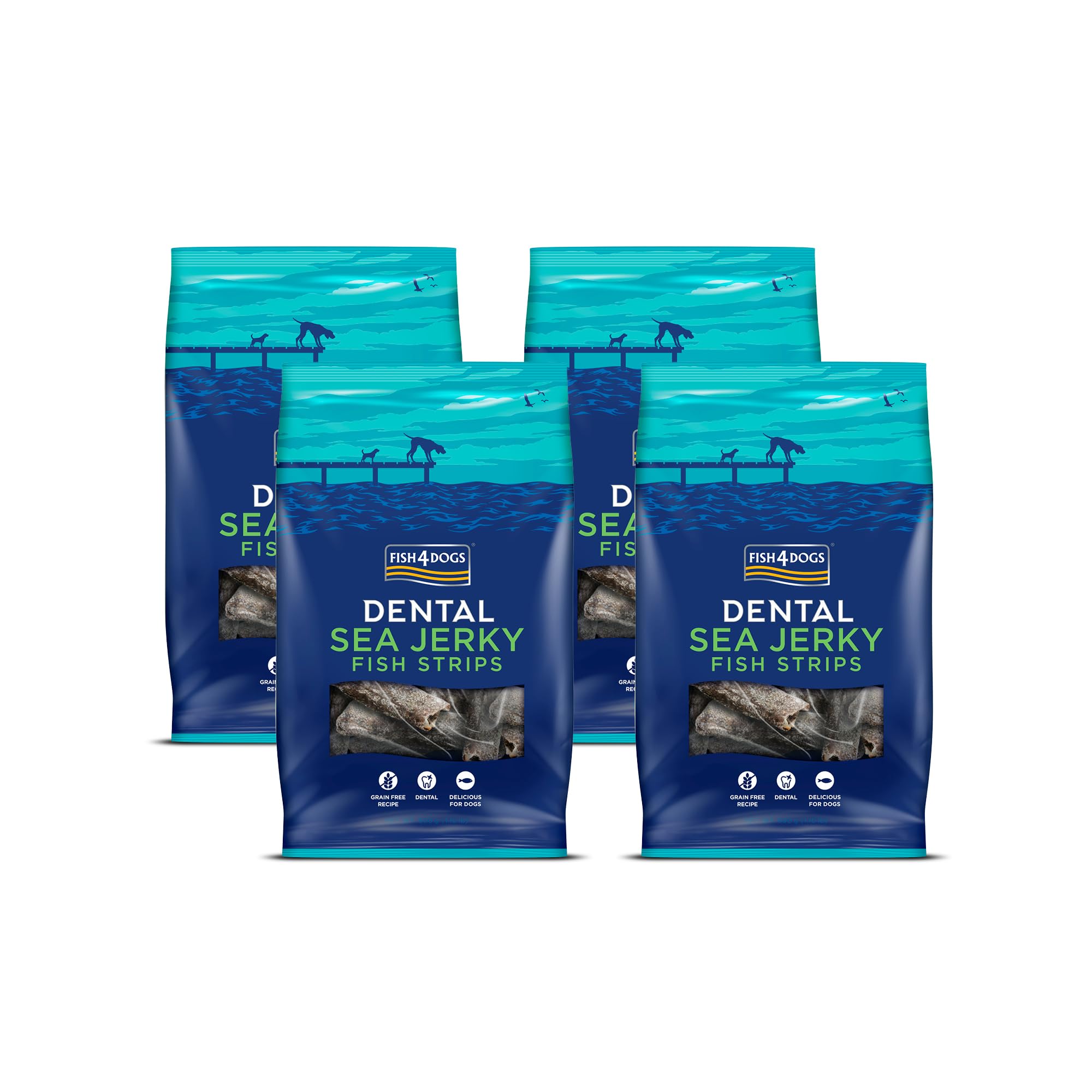 Fish4Dogs Sea Jerky Strips | Low Calorie, Hypoallergenic Dog Treat | Baked Fish Treat for Dogs | Natural, Dental Treat | Fish Skin Treat for Bigger Dogs (1kg) — image 1