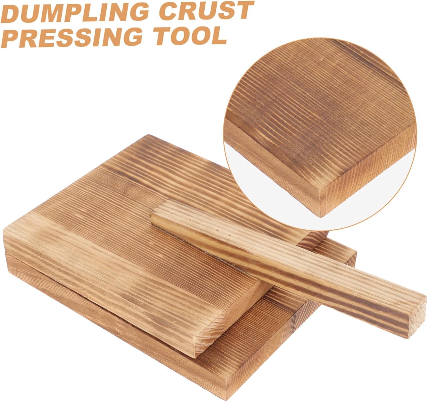 Wood Dumpling Wrapper Presser Tool for Home Kitchen Biscuit Making