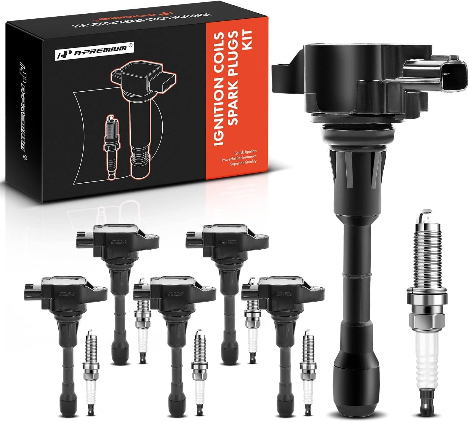 APremium Ignition Coils and Spark Plugs Kits Compatible