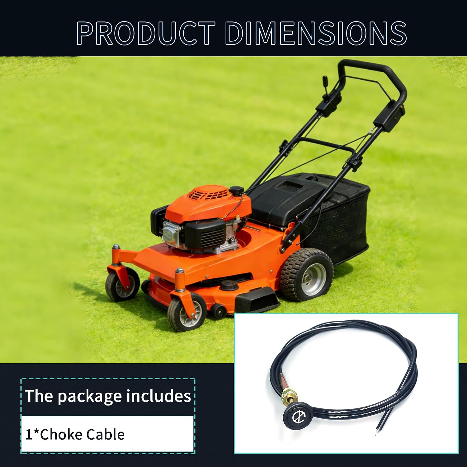 MOMYCAT 290-610 Choke Cable Compatible with Bad Boy Zero-Turn Mowers CZT, CZT Elite,MZ,Magnum,Maverick, Outlaw, ZT and ZT Elite Zero-Turn Mowers Replaces 054-8017-00