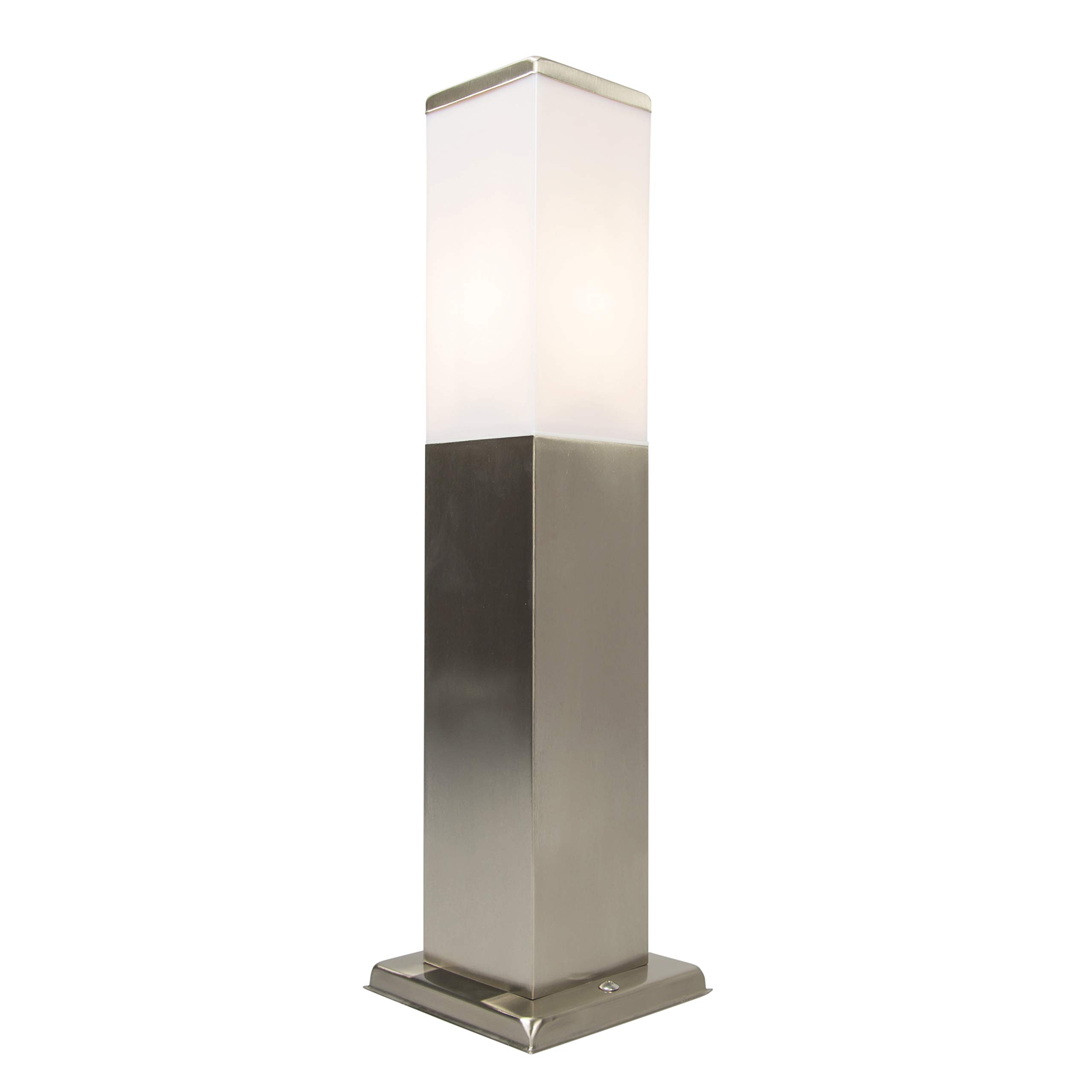 Qazqa malios - Palo da terrazza Moderno - 1 luce - L 80 mm - Acciaio - Design - Illuminazione esterna