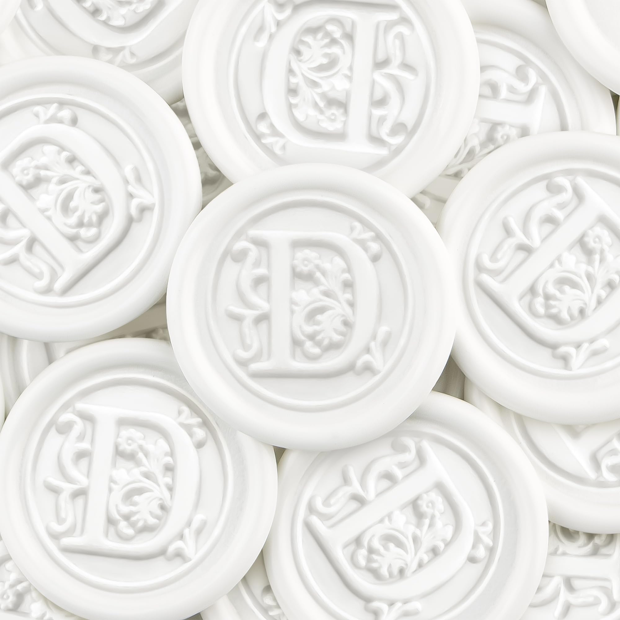 25Pcs White Wax Seal Stickers Handmade Envelope Seals Self Adhesive Letter Wax Stickers for Wedding Party Invitations, Envelope, Gift Wrap, Christmas(