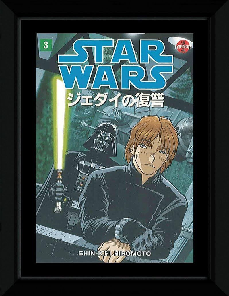 Star Wars - Darth Vader and Luke: Japanese Comic Cover Framed Mini Poster - 14.7x10.2cm