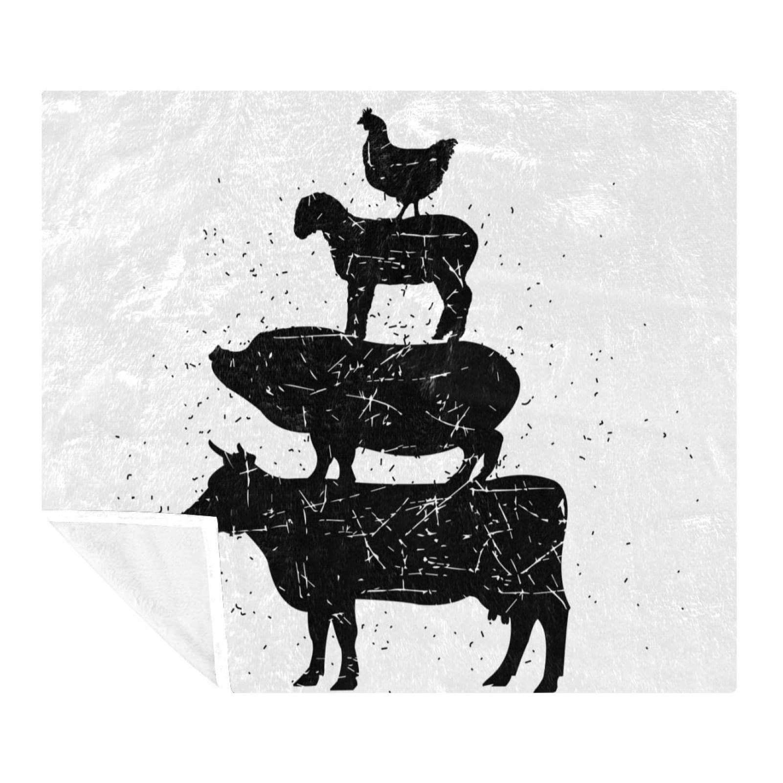 Couverture agneau en polaire légère 150x130cm pour lit adulte et enfant