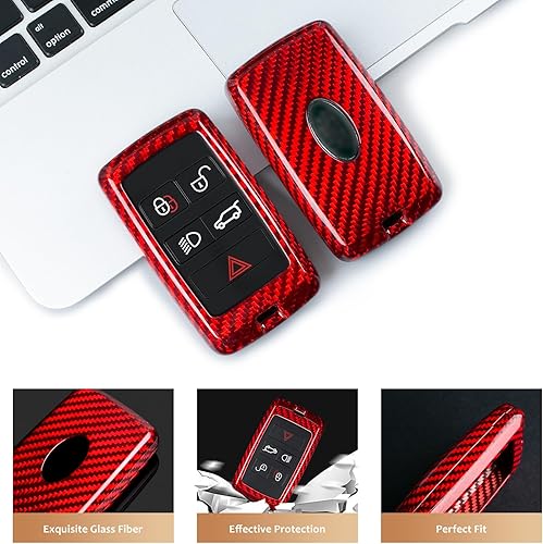Miniatura 4 de Compatible con Range Rover - Funda protectora para llavero con llavero, fibra de vidrio real, compatible con Land Rover Defender 110S, HSE, Sport