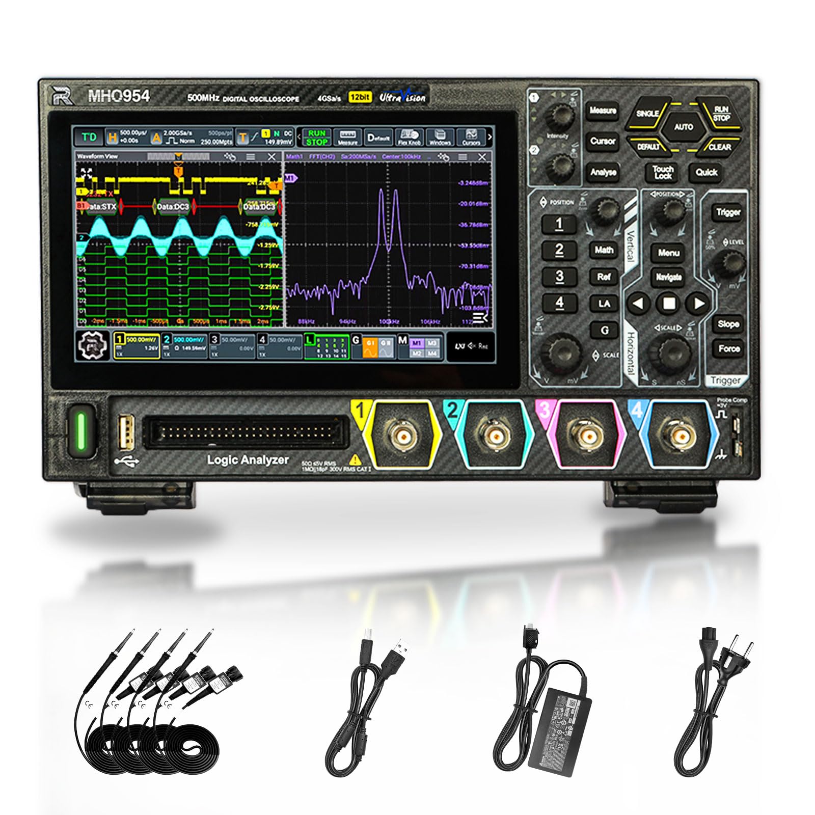 RIGOL MHO954 Oszilloskop Digital, 500 MHz, 4+16 Kanal, 12-Bit, 4 GSa/s