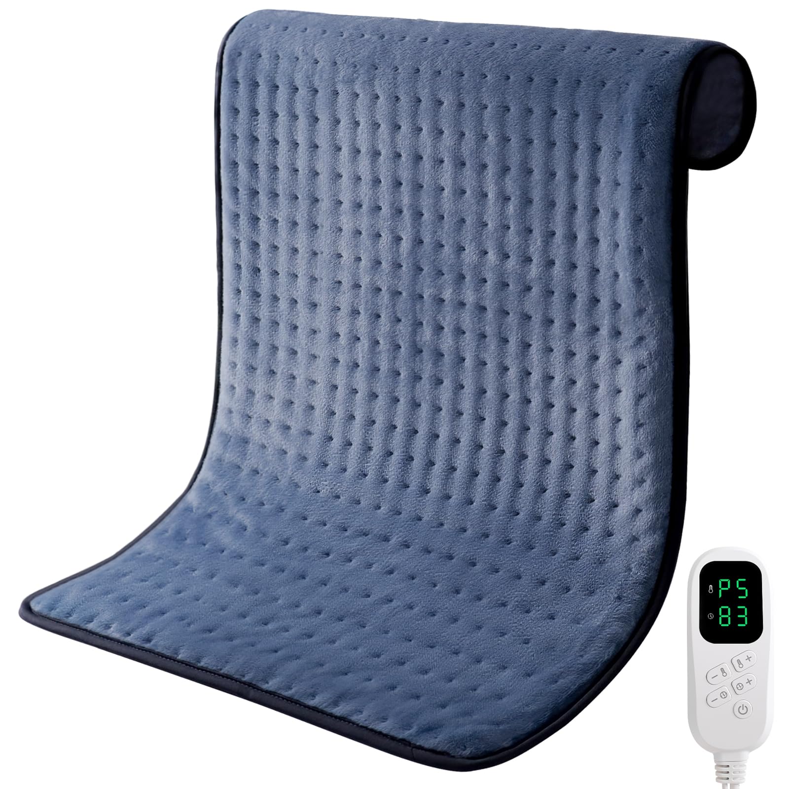 Heat Pad, 32"x16" Kdti Electric Heating Pad for Back Shoulder Neck, Fast Heating Technology, 6 Heat Level and 4 Timer Setting, Auto Shut Off, Ultra Soft Machine Washable