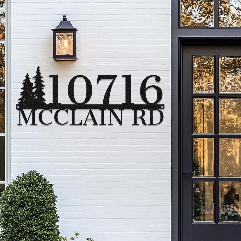 SENYAKI Numéro De Porte 1pc 4" 101mm Metal House Number Solid Brass