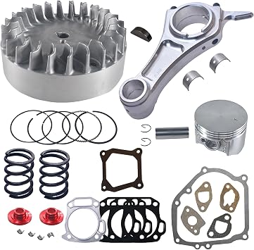 Aluminum Flywheel Billet Rod3.308 Kit With 70mm Flat Top Piston 26lb Valve Spring keepers locks for Predator 212cc/196cc Non-Hemi Engines