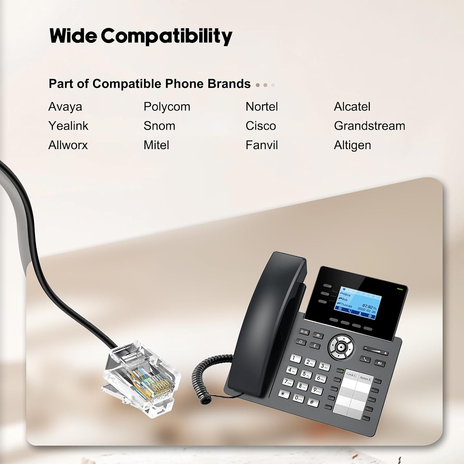 Phone Headset with Microphone Noise Cancelling & Mic Mute, RJ9 Telephone Headsets for Call Center Landline Deskphone, for Cisco Office Phones 7940 7942 7945 7960 7962 7965 7811 7821