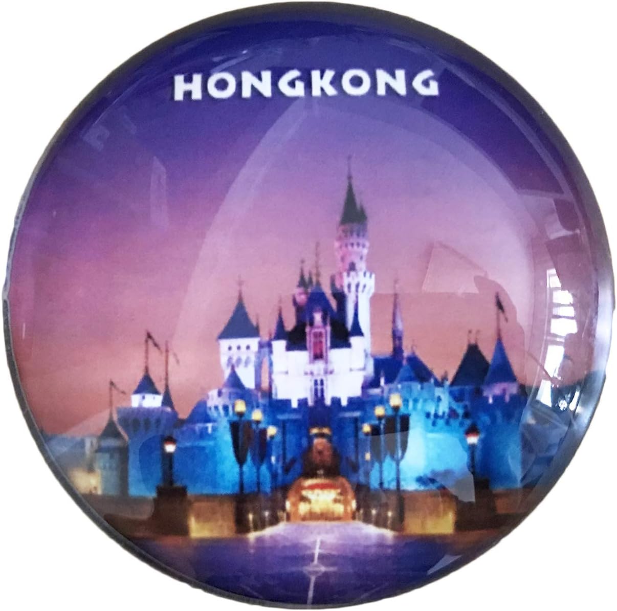 Wedare Magnet Souvenir3D Hong Kong Disneyland Refrigerator Fridge Crystal Glass Handmade Tourist Travel Collection Gift Whiteboard ic Sticker Home Decoration