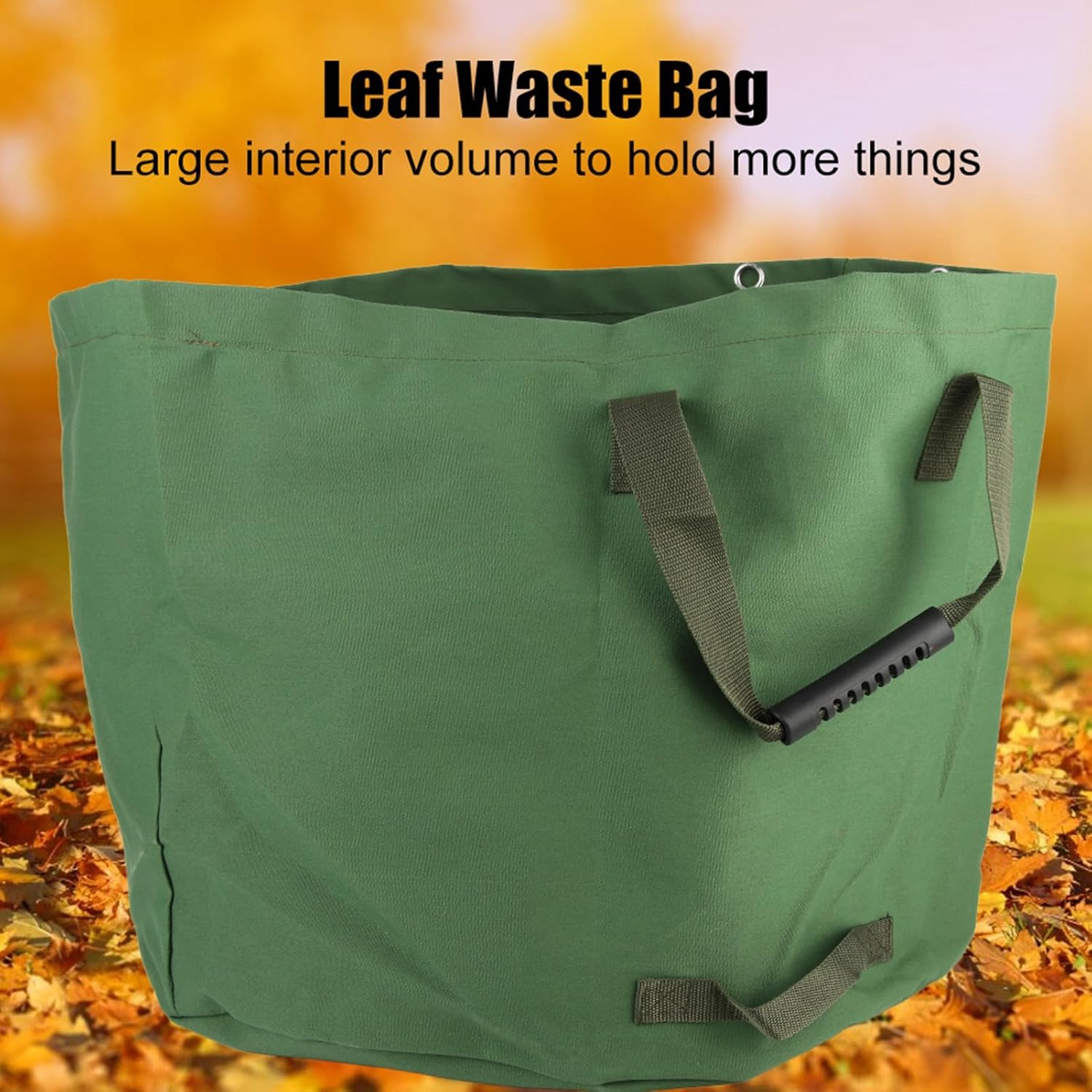 Portable Reusable Canvas Garden Waste Bag, Large Leaf Collection Tote with Reinforced Handles, Sturdy Storage Container for Yard Debris and Harvesting