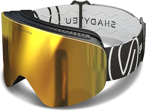 Miniatura 2 de ShadyVEU Gafas de snowboard para esquí anti niebla TPU ajustable 100% UV400 lente intercambiable para hombre y mujer